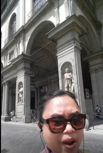 Outside Uffizi Gallery